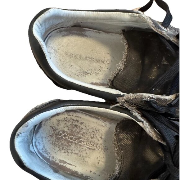 Dolce & Gabbana Men's low Sneakers Cotton Leather US Sz. 9 - Picture 9 of 9